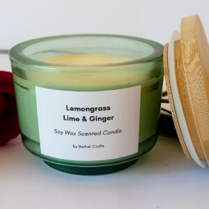 Lemongrass Lime & Ginger Soy Wax Scented Candle