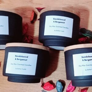 Sandalwood & Bergamot Soy Wax Scented Candle