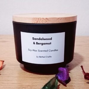Sandalwood & Bergamot Soy Wax Scented Candle